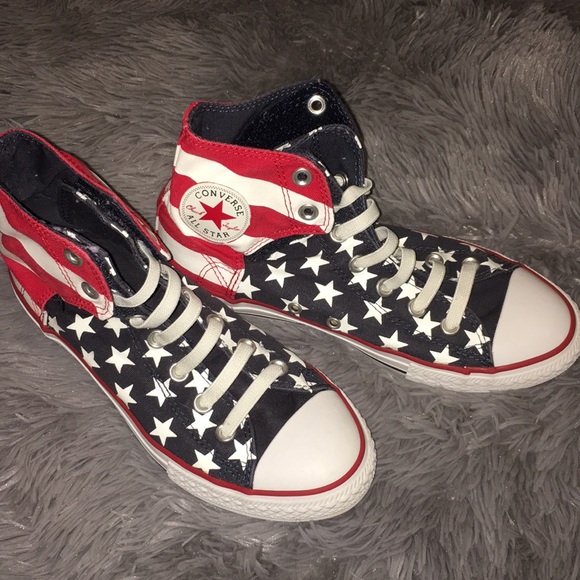 converse usa flag